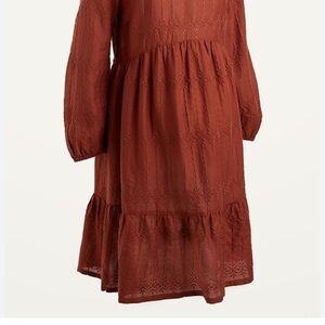 Maternity Embroidered Tiered-Hem Swing Dress